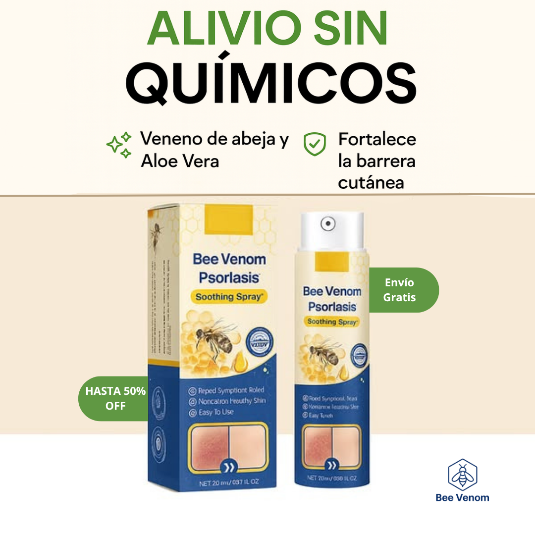 Bee Venom: Spray para piel libre de picazón y enrojecimiento.