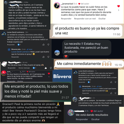 Bee Venom Spray: Alivio inmediato para piel sensible con Psoriasis.