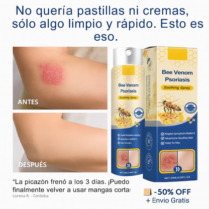 Bee Venom: Spray para piel libre de picazón y enrojecimiento.
